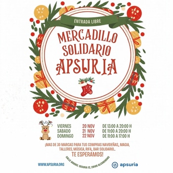 Mercadillo solidario de Navidad Apsuria 2026